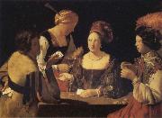 Georges de La Tour The Card-Sharp with the Ace of Spades china oil painting reproduction